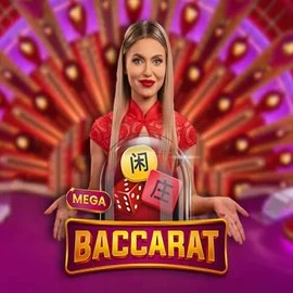 Mega Baccarat logo by Pragmatic Play at Real Money Casino